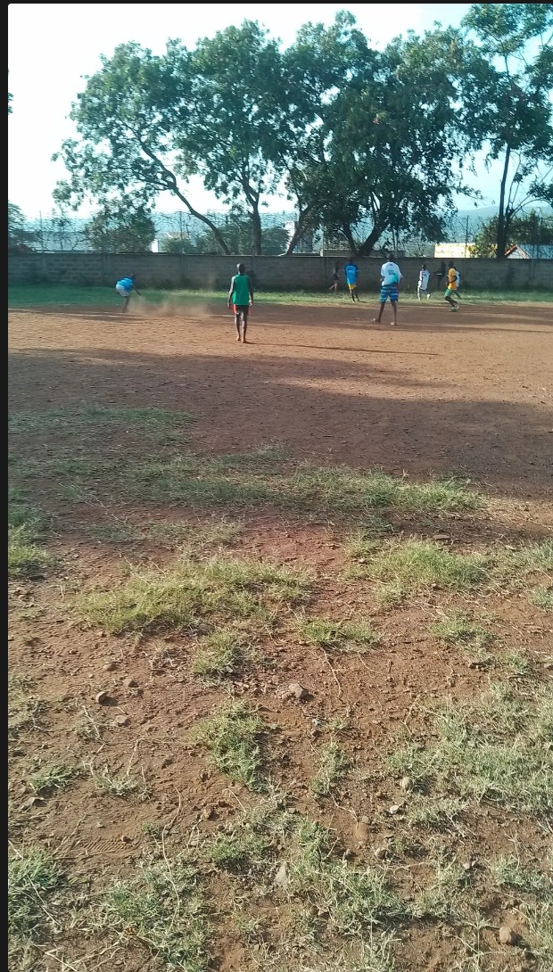 Junior players on the field during the Manyatta Arab Junior Open Tournament.
